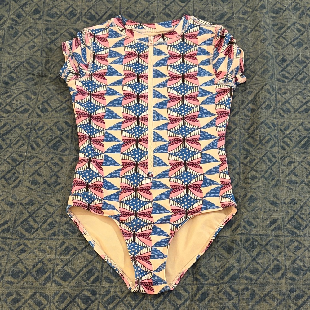 Tea Collection Pink and Blue Patterned Swimsuit